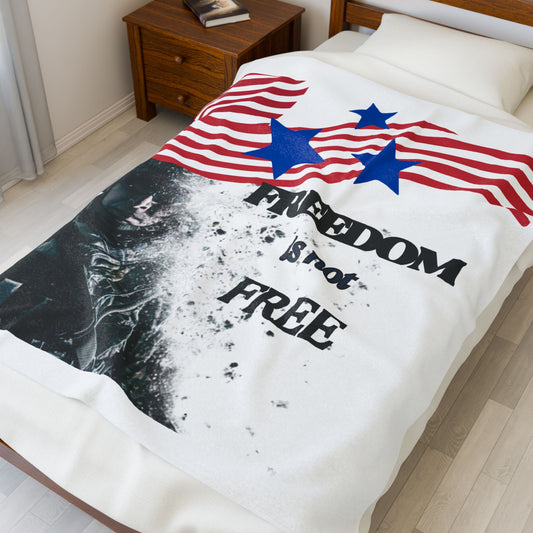 Freedom Is Not Free, Cozy Throw, Military Tribute, Home Decor, Gift for Veterans