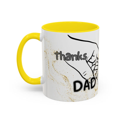 Thanks Dad Accent Coffee Mug — 'Thanks Dad' Father's Day Gift