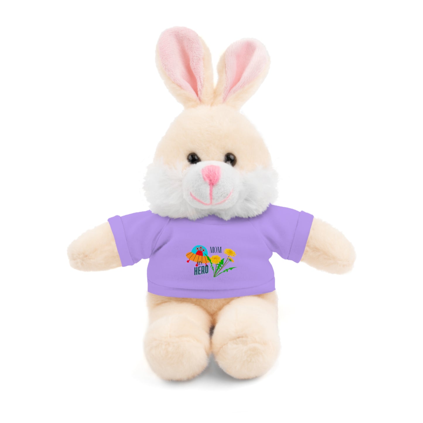 MOM is my Hero Stuffed Animal Tee Bear - Perfect Gift for Kids & Celebrations