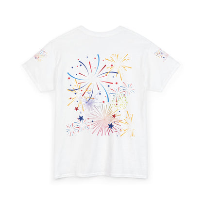 USA Sunflower Fireworks Tee | Unisex Heavy Cotton T-Shirt, American Pride, 4th of July, Patriotic Wear, Summer Festivals, Independence [...]