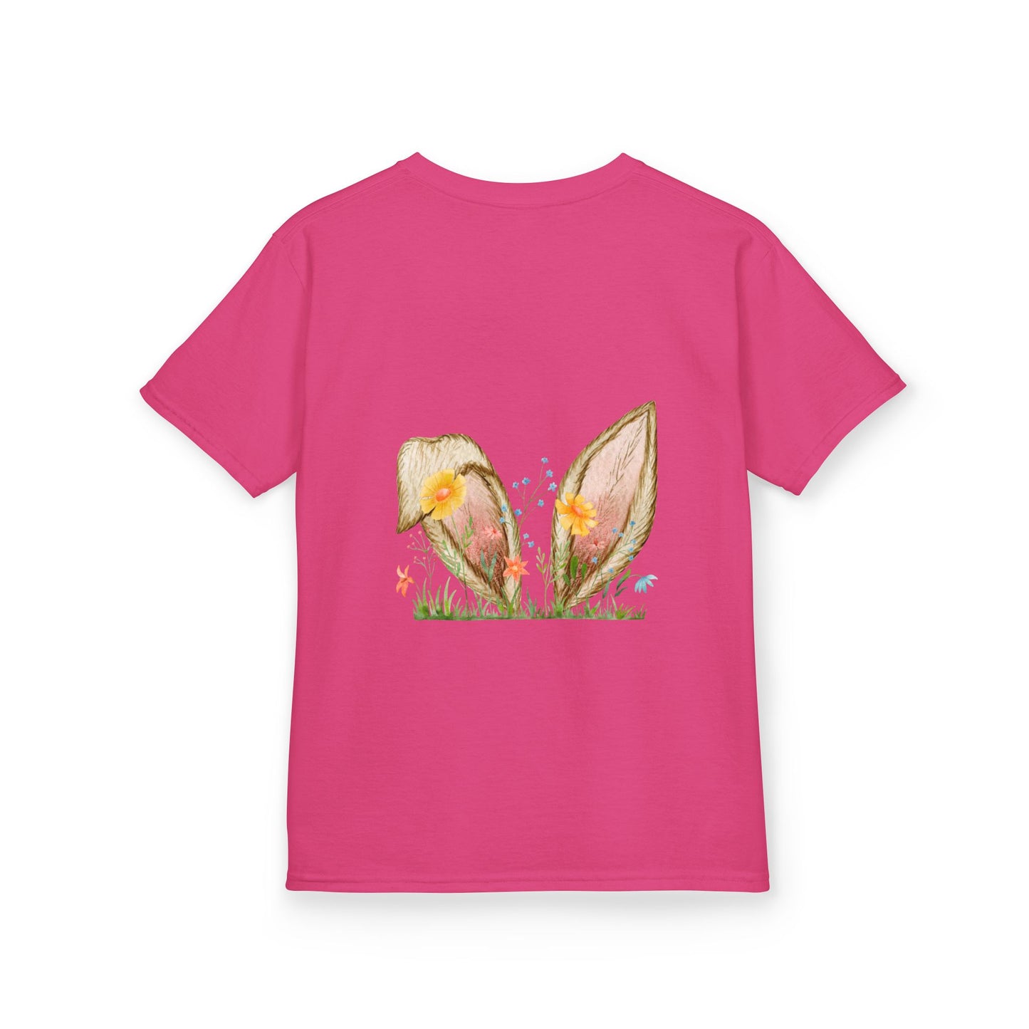 Bunny Ears and Flowers Graphic Tee - Perfect for Spring Celebrations