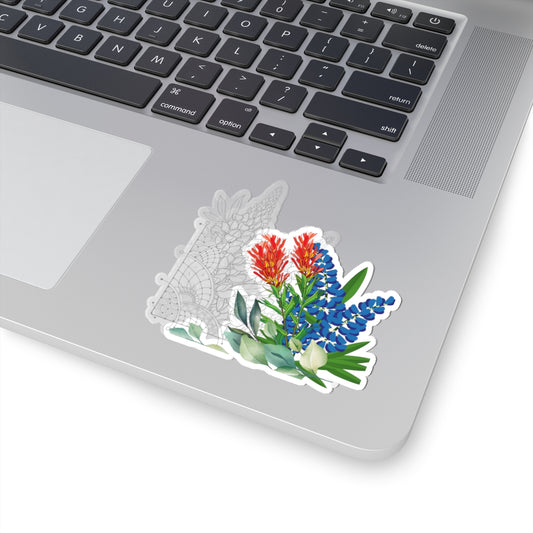 Bluebonnet Silhouette Stickers - Botanical Art for Laptops & Journals