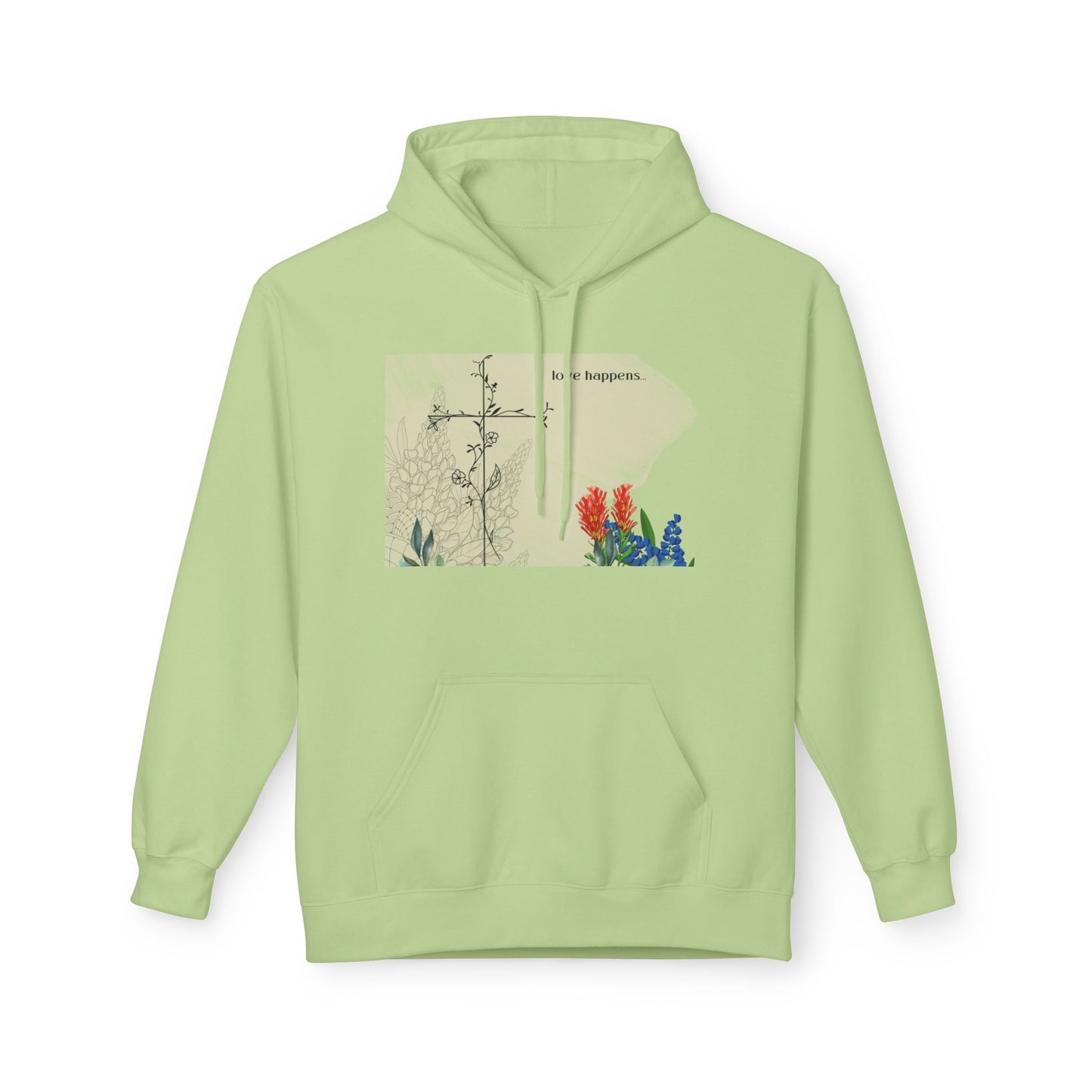 Love Happens Unisex Fleece Hoodie - Comfort & Inspiration