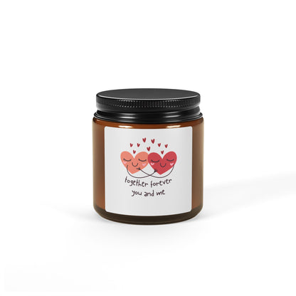 Love Forever Scented Soy Candle (Multi-Size, Amber Jar)