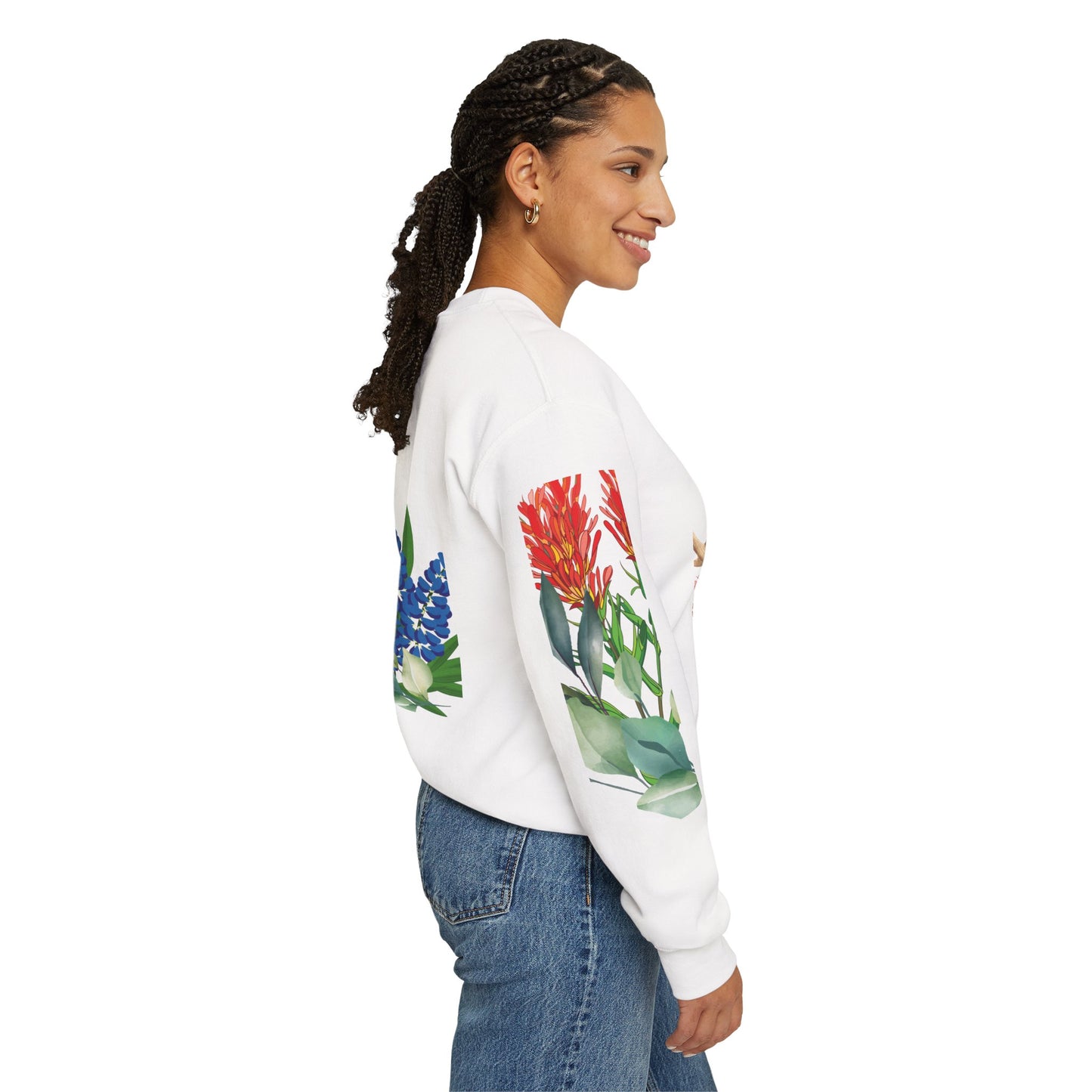 Texas MOM Floral Crewneck Sweatshirt | Gift for Mother's Day or Texas Lovers