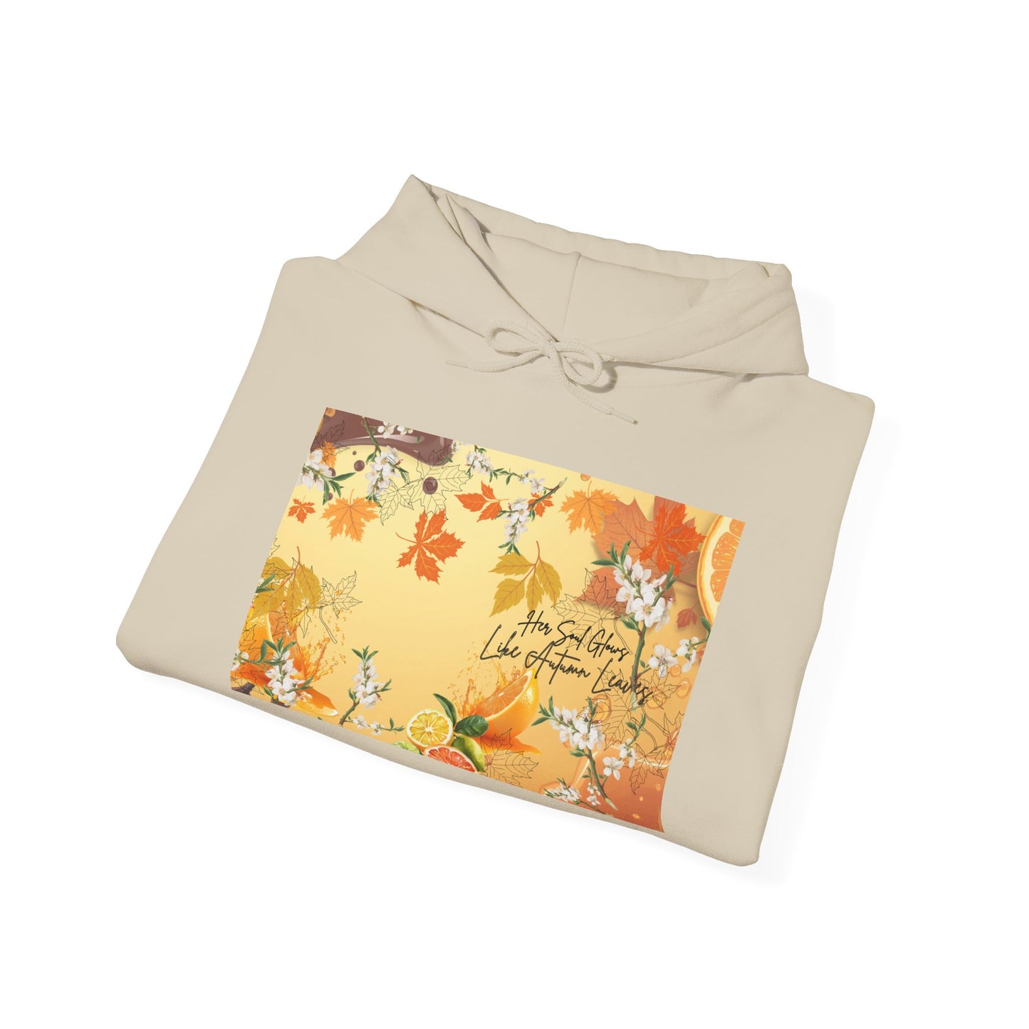 Whispering Maple Hooded Sweatshirt, Cozy Fall Hoodie, Unisex Sweatshirt for Nature Lovers, Perfect Gift for Thanksgiving, Leaf Print Sweatshirt