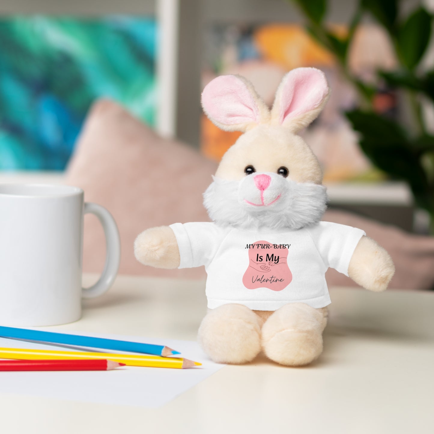 Any Furr-Baby Is My Valentine plush animall
