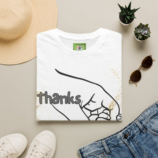 Thanks Dad T-Shirt — Father and Baby Hand Graphic Tee for Father’s Day