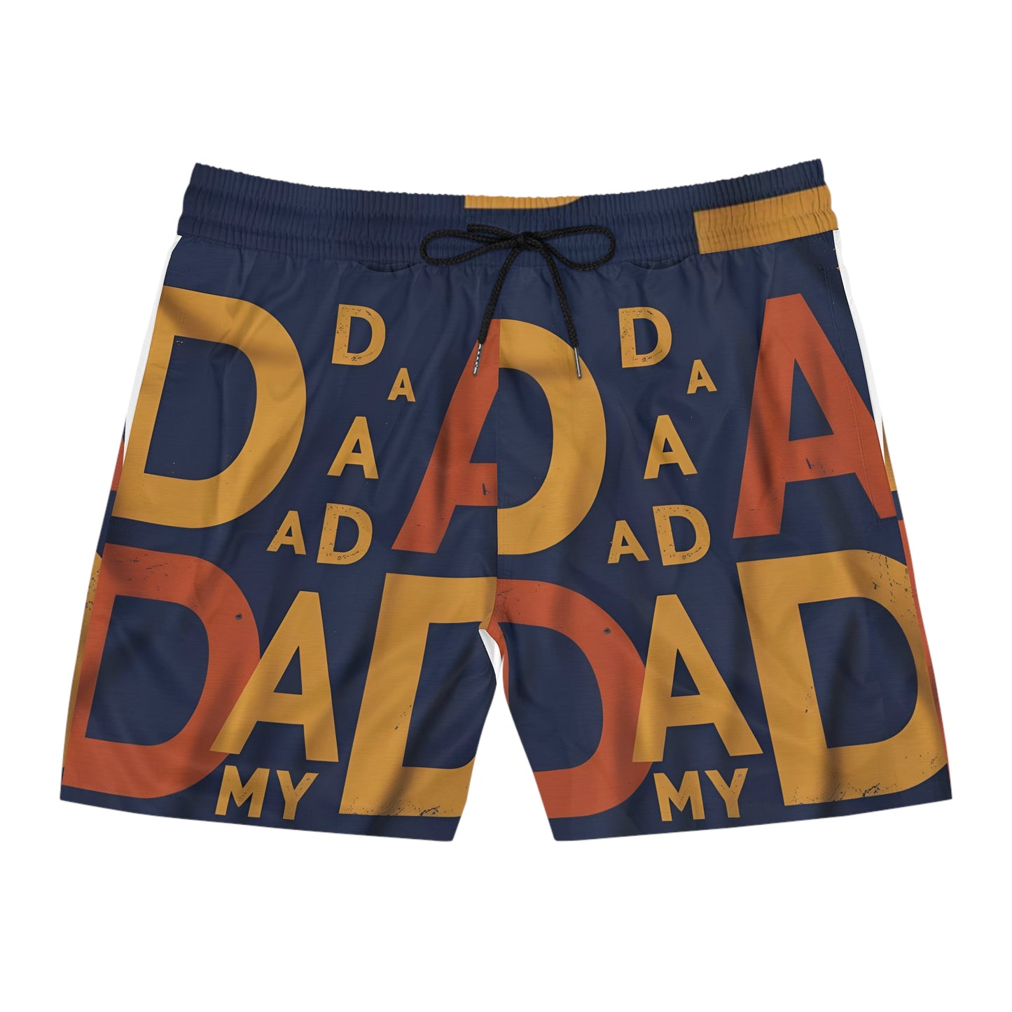 Retro Dad Swim Shorts — Vintage-Inspired Mid-Length Men's Swim Trunks
