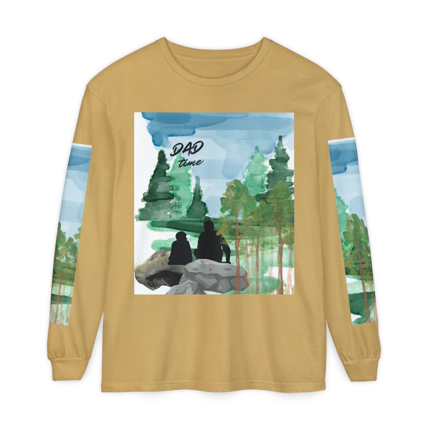 Dad Time Long Sleeve Tee — Father & Kids Nature Camp Shirt