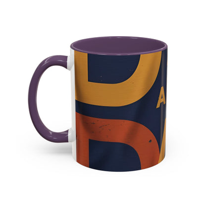 Retro Dad Coffee Mug — Retro Block Letters Accent Mug (11/15 oz)