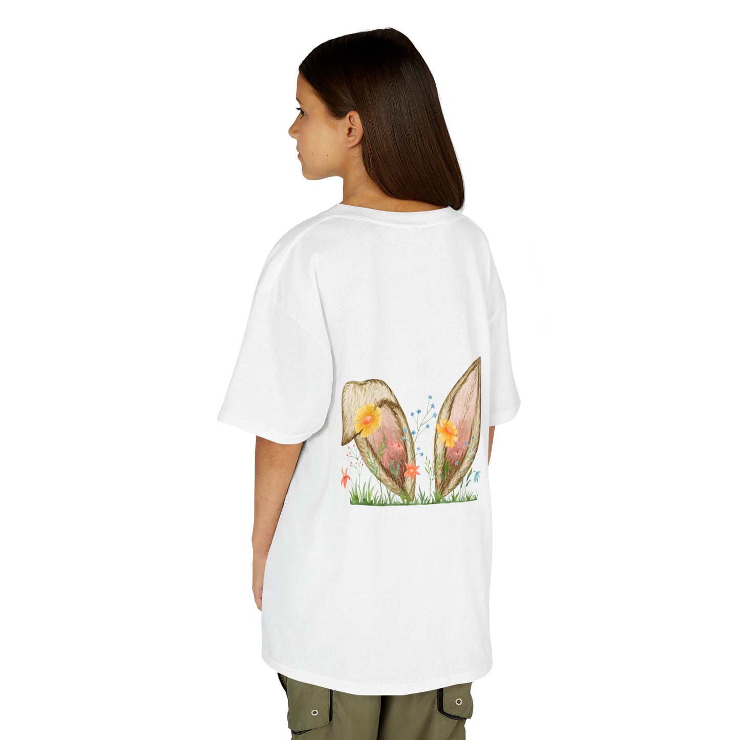 Bunny Ears and Flowers Graphic Tee - Perfect for Spring Celebrations