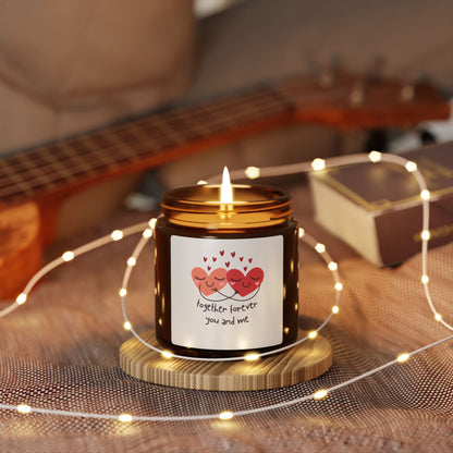 Love Forever Scented Soy Candle (Multi-Size, Amber Jar)