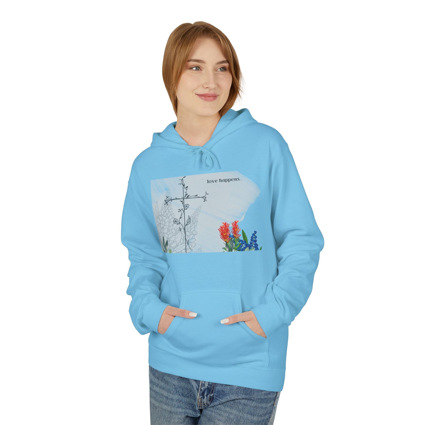 Love Happens Unisex Fleece Hoodie - Comfort & Inspiration