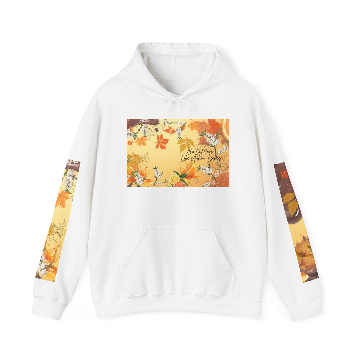 Whispering Maple Hooded Sweatshirt, Cozy Fall Hoodie, Unisex Sweatshirt for Nature Lovers, Perfect Gift for Thanksgiving, Leaf Print Sweatshirt