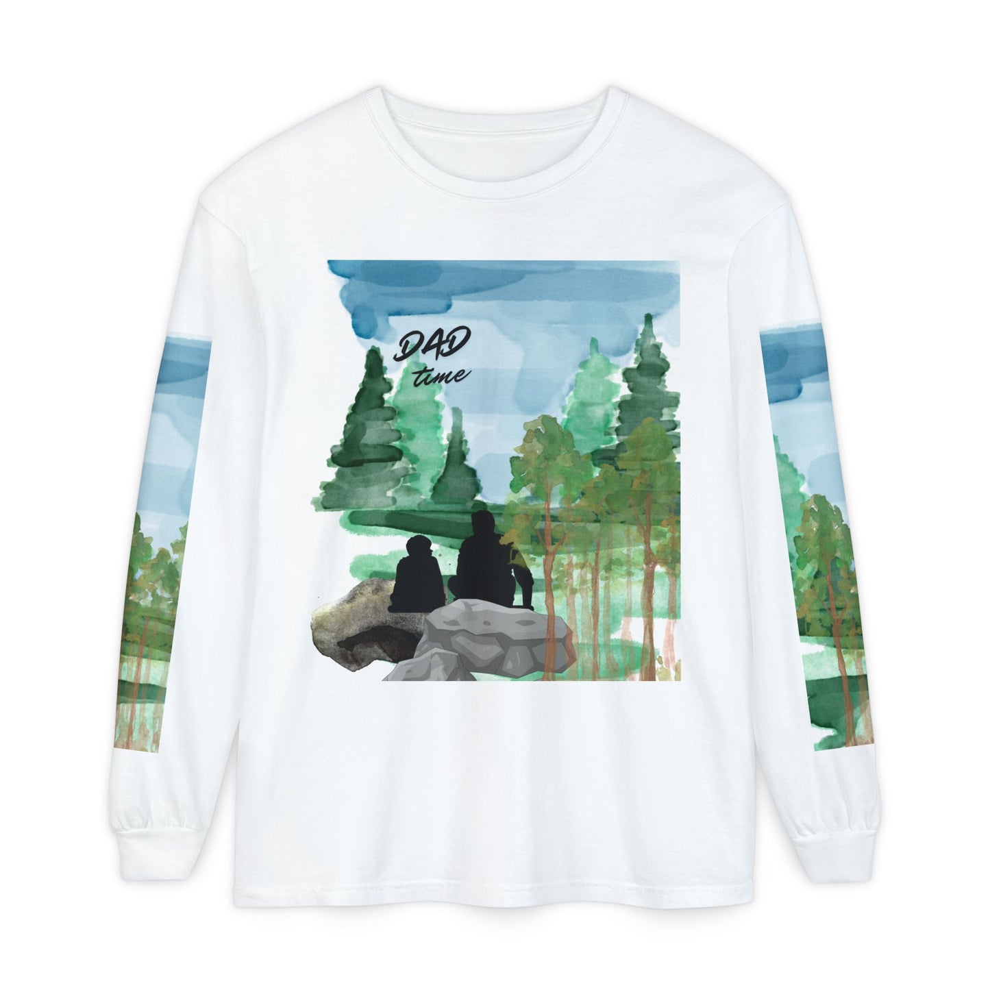 Dad Time Long Sleeve Tee — Father & Kids Nature Camp Shirt