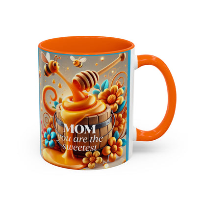 Sweetest Mom Coffee Mug - Bee & Honey Design - Perfect Gift for Mother's Day