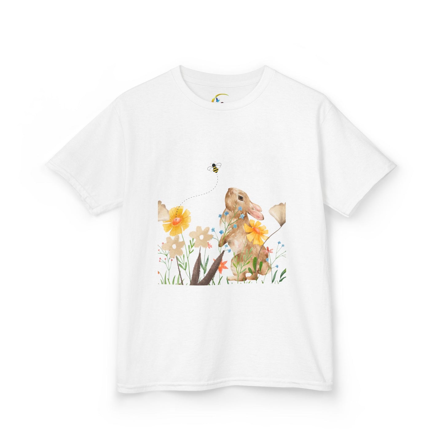 Bunny Ears and Flowers Graphic Tee - Perfect for Spring Celebrations