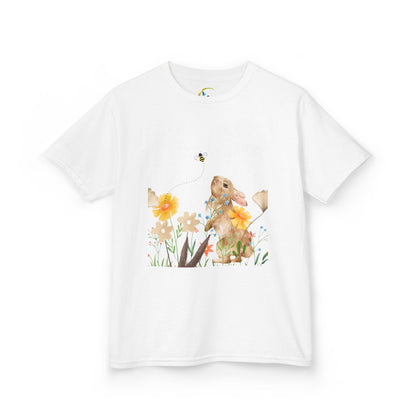 Bunny Ears and Flowers Graphic Tee - Perfect for Spring Celebrations