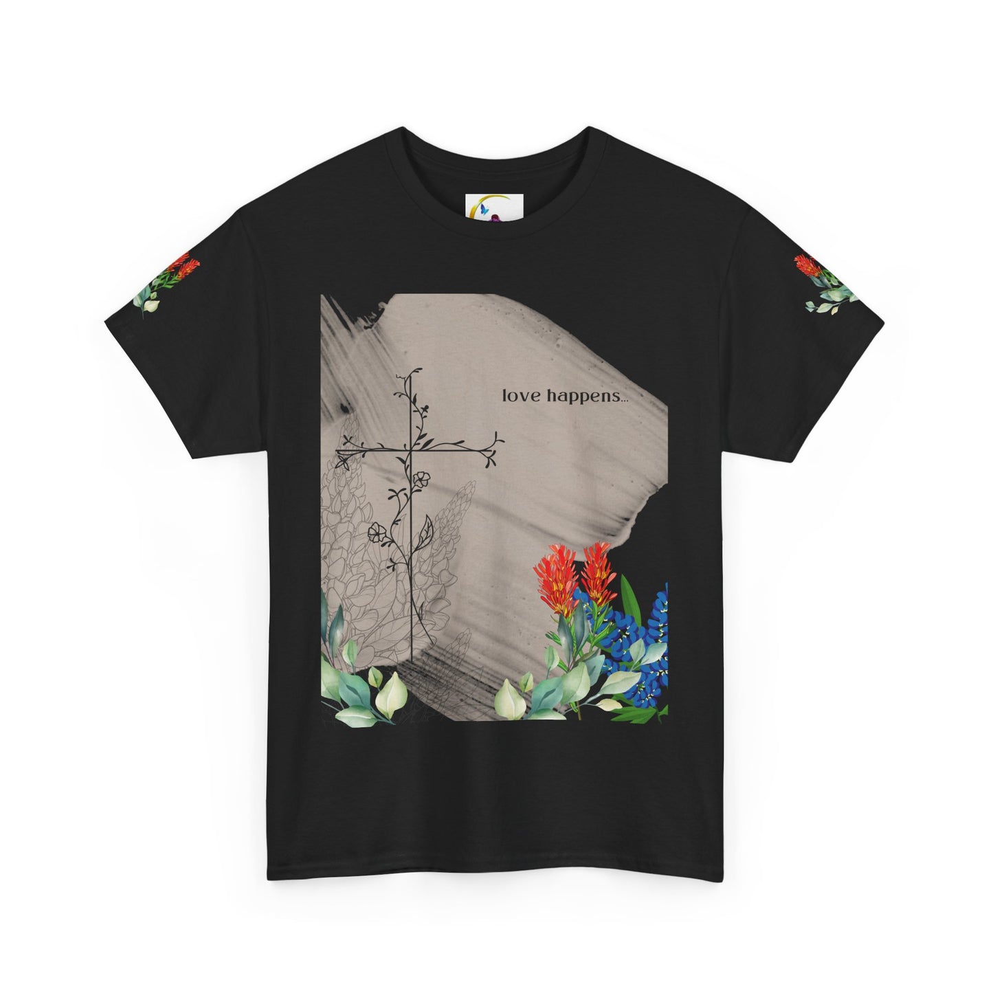 Floral Love Happens Unisex Heavy Cotton Tee