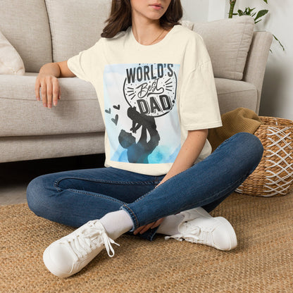 World's Best Dad T-Shirt — Father & Child Silhouette Gift
