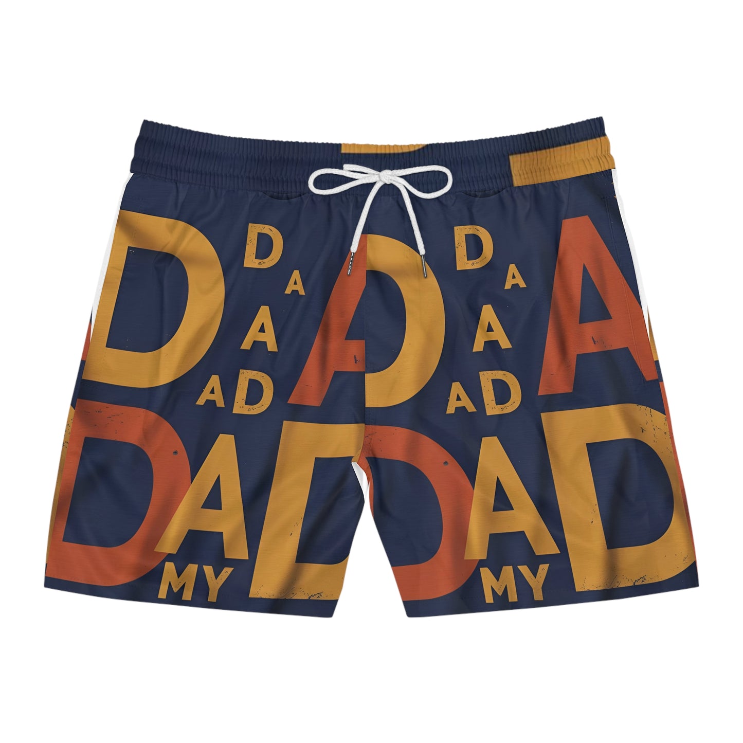 Retro Dad Swim Shorts — Vintage-Inspired Mid-Length Men's Swim Trunks