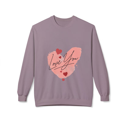 Love You Unisex Midweight Softstyle Fleece Crewneck Sweatshirt