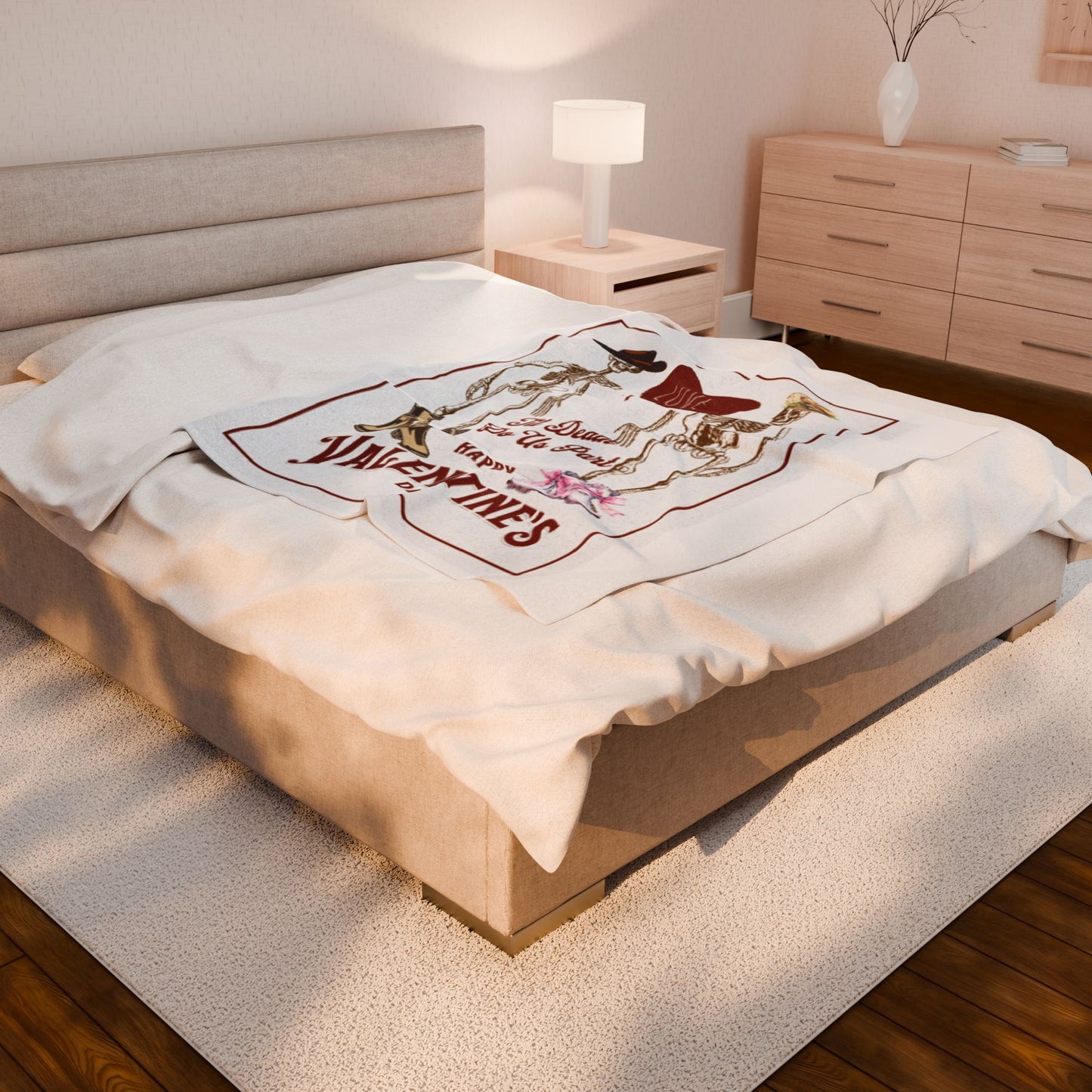 Til Death Do Us Part Velveteen Plush Blanket