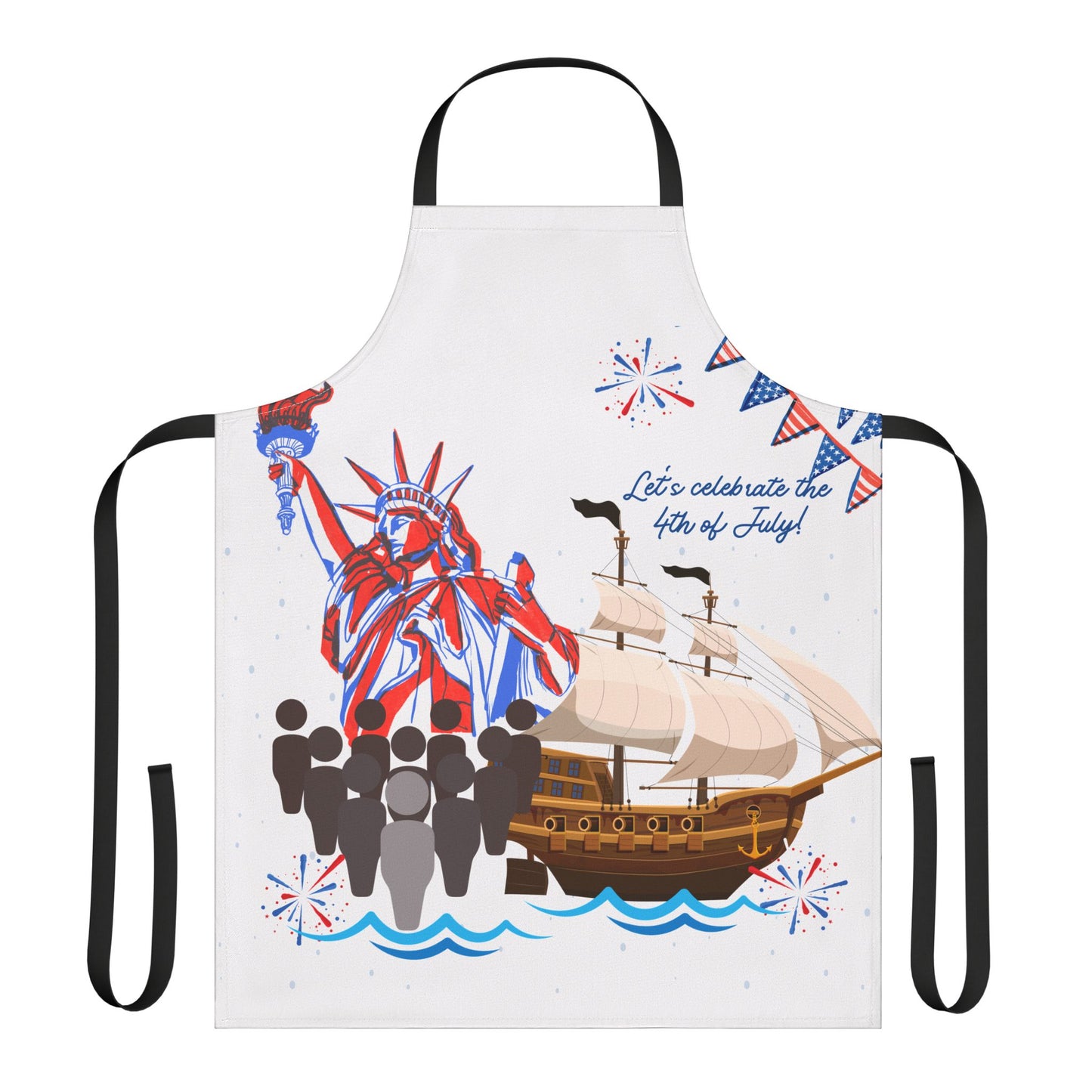 4th of July Apron for July 4th, BBQ, Family Gatherings, Holiday Celebrations, Cooking Lovers