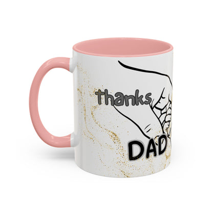 Thanks Dad Accent Coffee Mug — 'Thanks Dad' Father's Day Gift