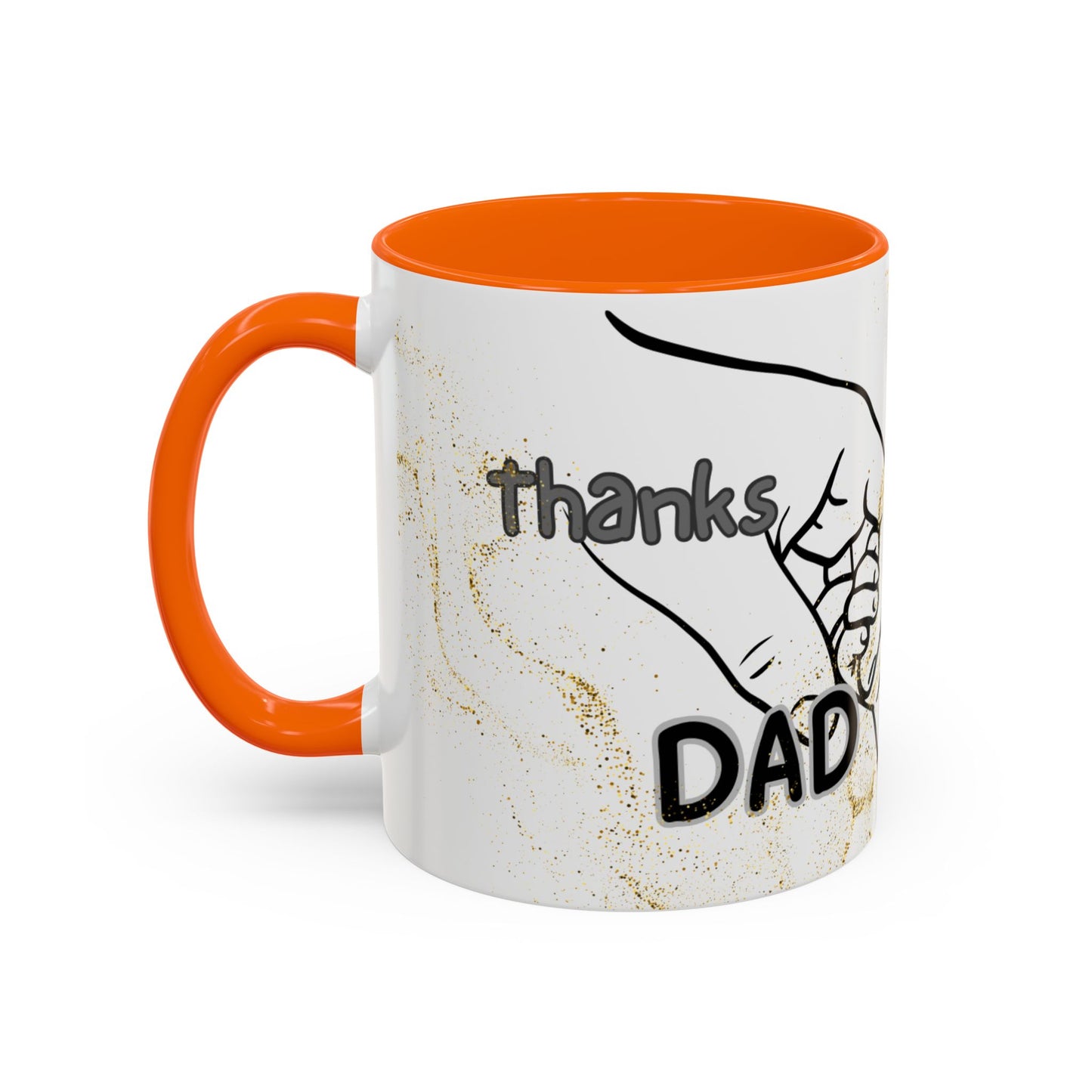 Thanks Dad Accent Coffee Mug — 'Thanks Dad' Father's Day Gift