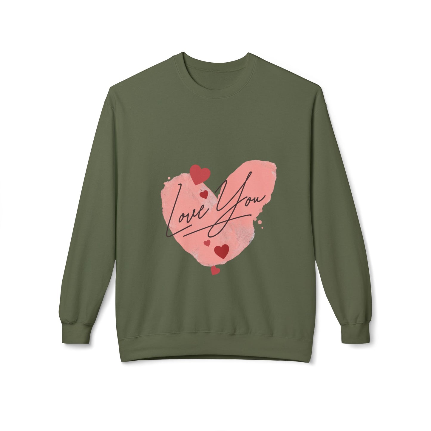 Love You Unisex Midweight Softstyle Fleece Crewneck Sweatshirt