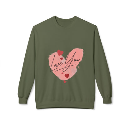 Love You Unisex Midweight Softstyle Fleece Crewneck Sweatshirt