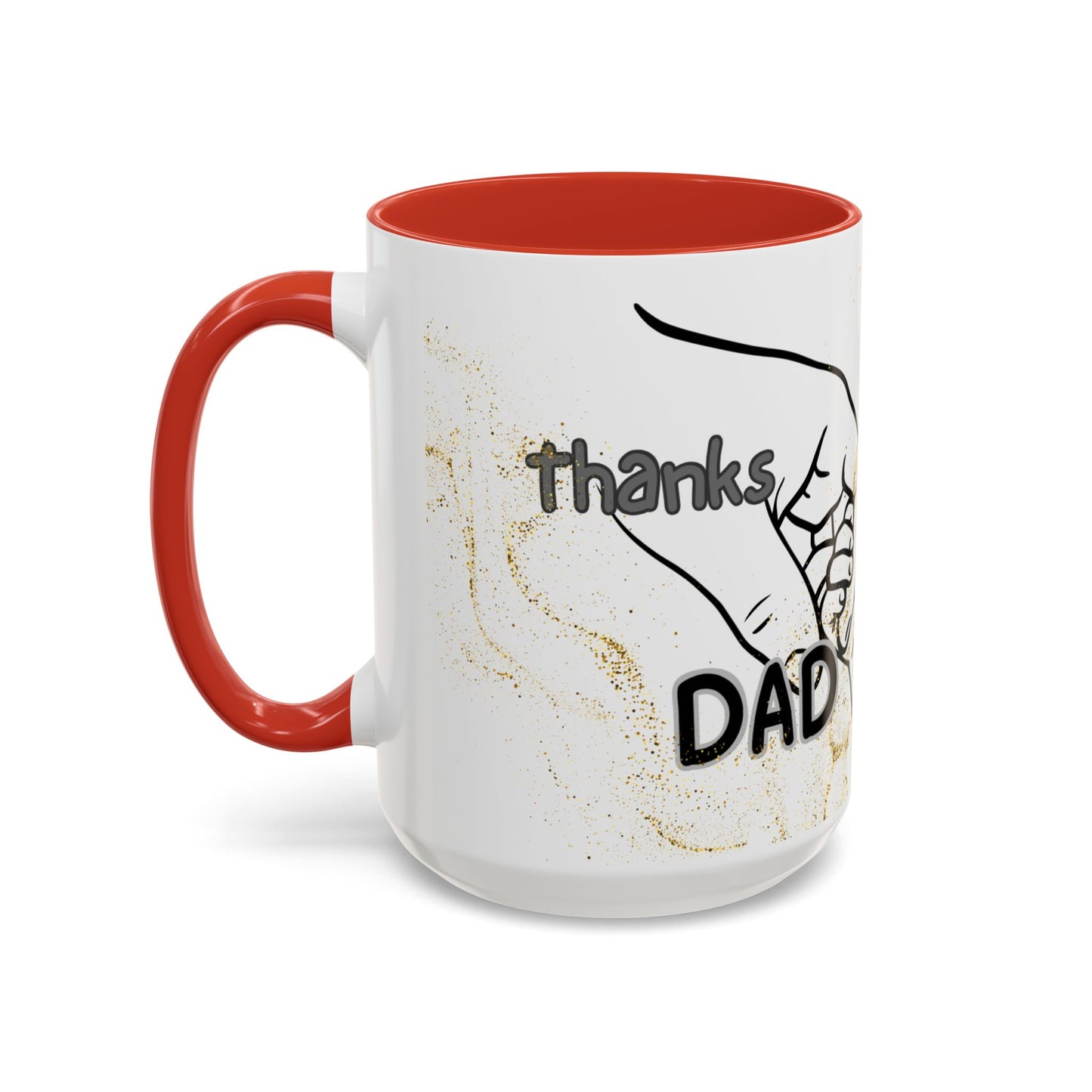 Thanks Dad Accent Coffee Mug — 'Thanks Dad' Father's Day Gift