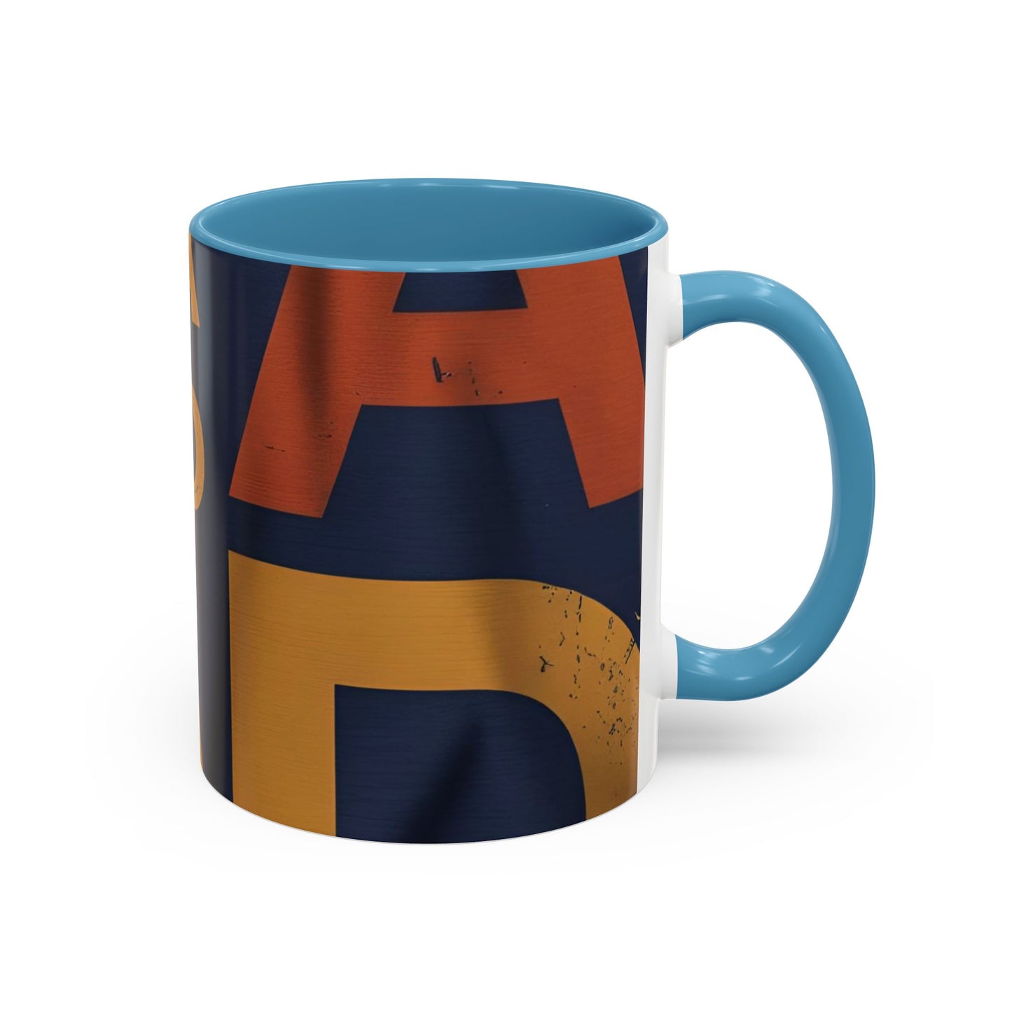 Retro Dad Coffee Mug — Retro Block Letters Accent Mug (11/15 oz)
