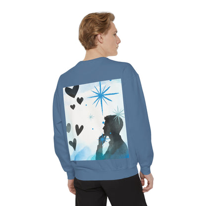 World's Best Dad Sweatshirt — Silhouette Father & Child Watercolor Design
