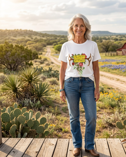 Antler & Rose Floral T-Shirt — My Mom Is My King Vintage Graphic Tee