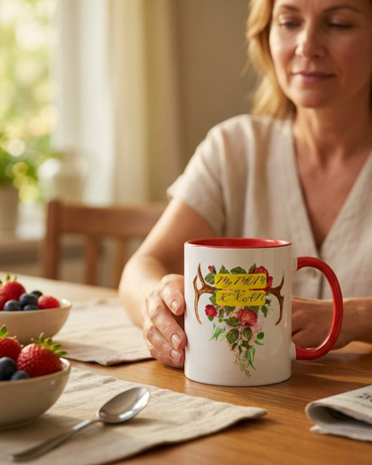 My Mom is a Texan Floral Coffee Mug - Perfect Gift for Mother's Day & Texas Lovers