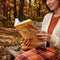 Autumn Citrus Softcover Journal — "Her Soul Glows Like Autumn Leaves" Floral Notebook