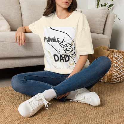 Thanks Dad T-Shirt — Father and Baby Hand Graphic Tee for Father’s Day
