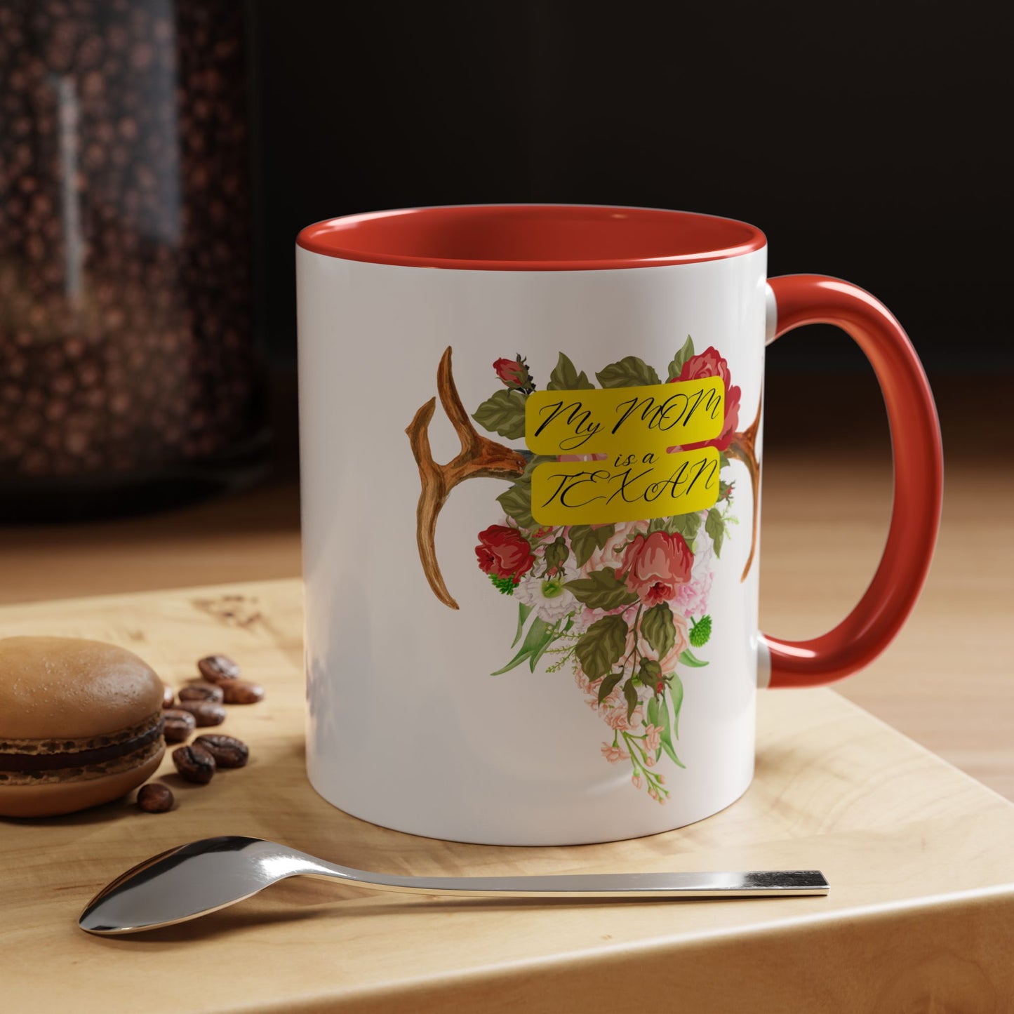 My Mom is a Texan Floral Coffee Mug - Perfect Gift for Mother's Day & Texas Lovers