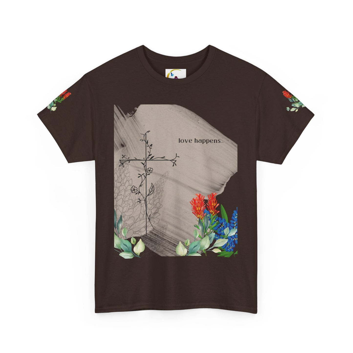 Floral Love Happens Unisex Heavy Cotton Tee