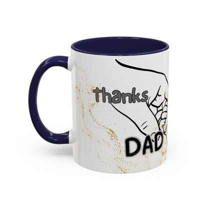 Thanks Dad Accent Coffee Mug — 'Thanks Dad' Father's Day Gift