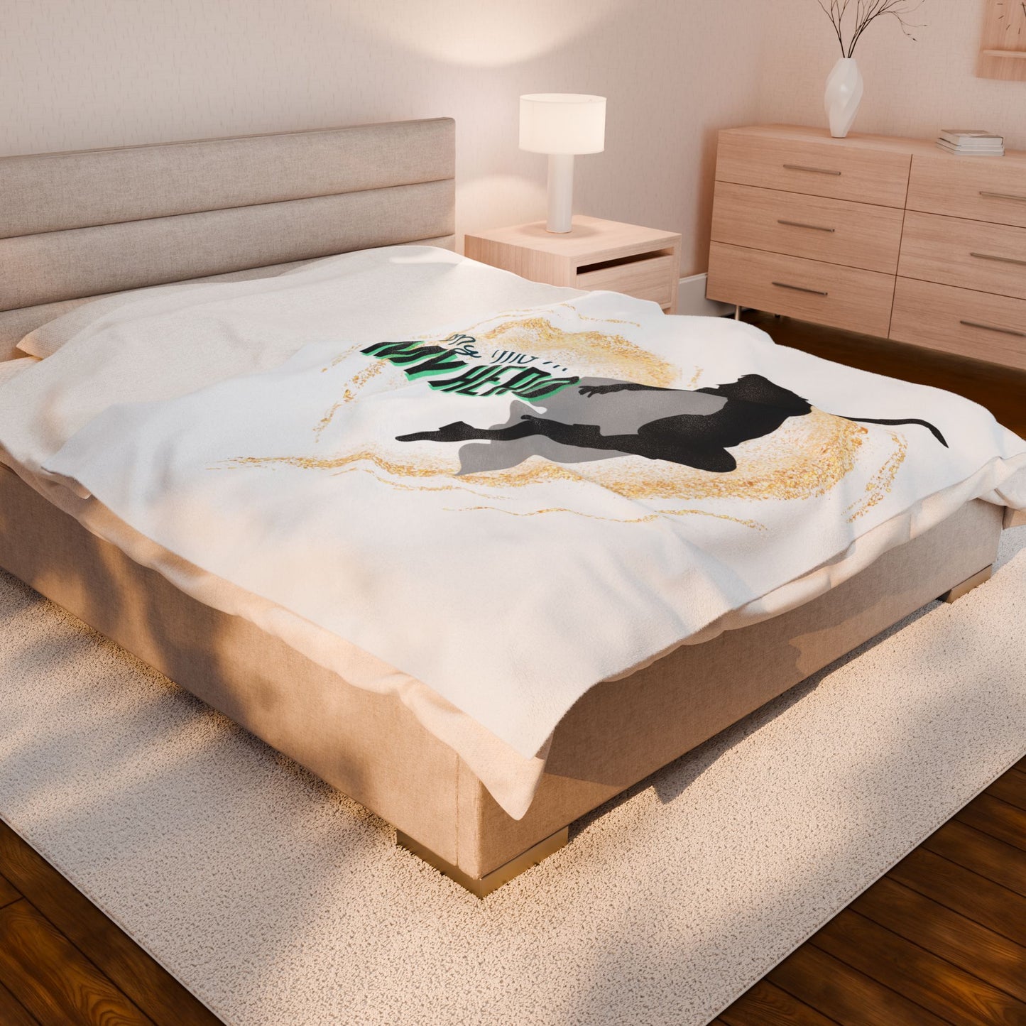 My Mom, My Hero Velveteen Plush Blanket - Cozy Gift for Moms