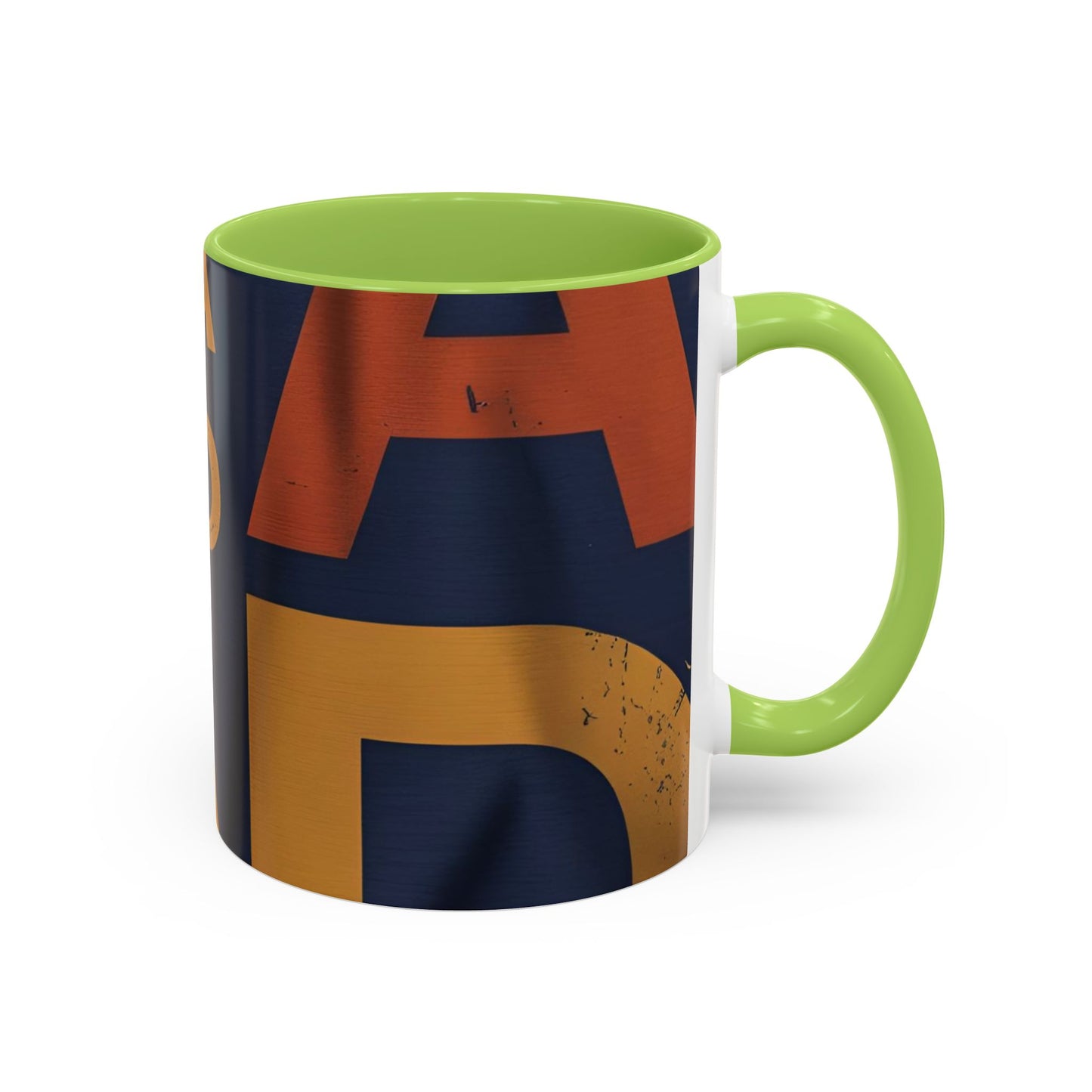 Retro Dad Coffee Mug — Retro Block Letters Accent Mug (11/15 oz)