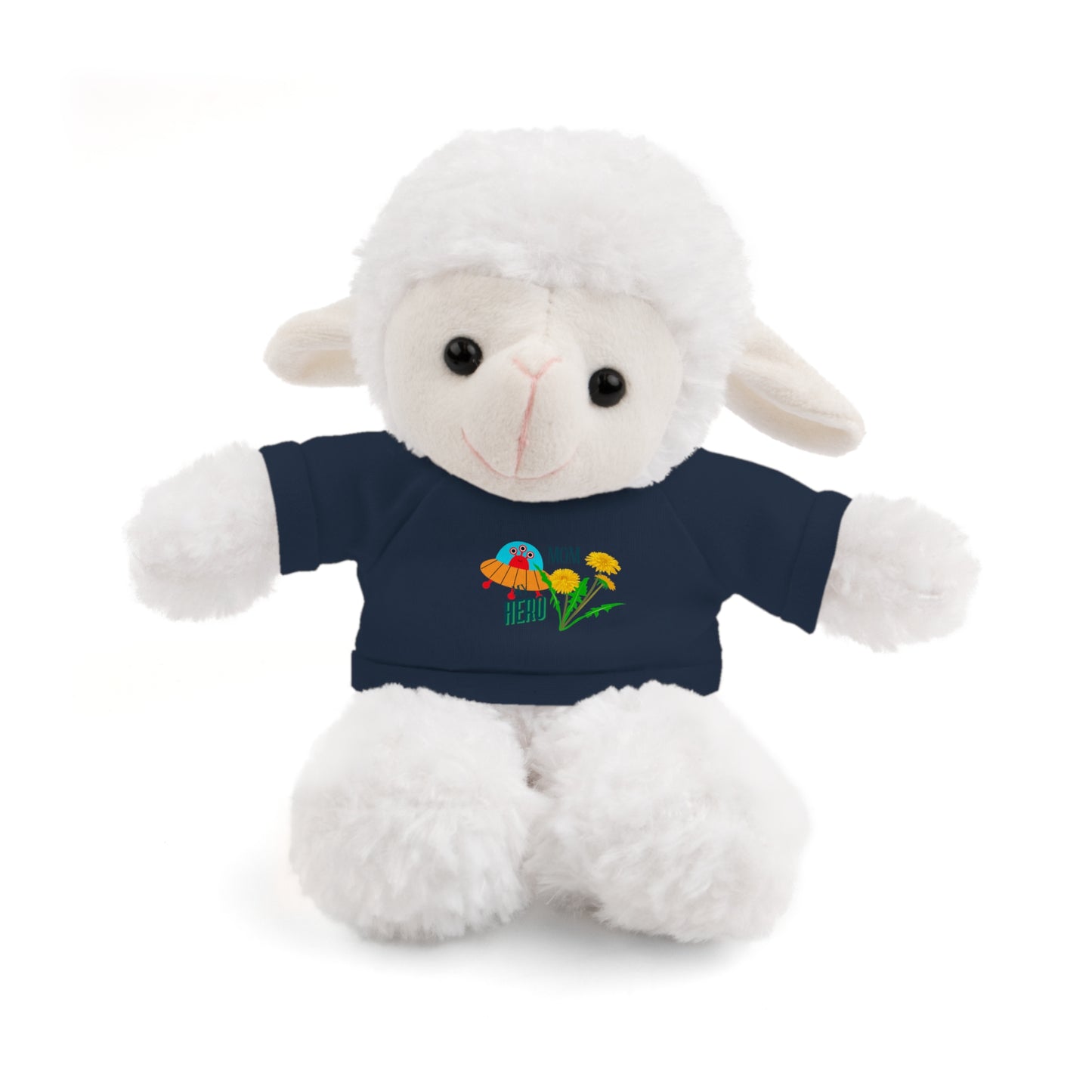 MOM is my Hero Stuffed Animal Tee Bear - Perfect Gift for Kids & Celebrations