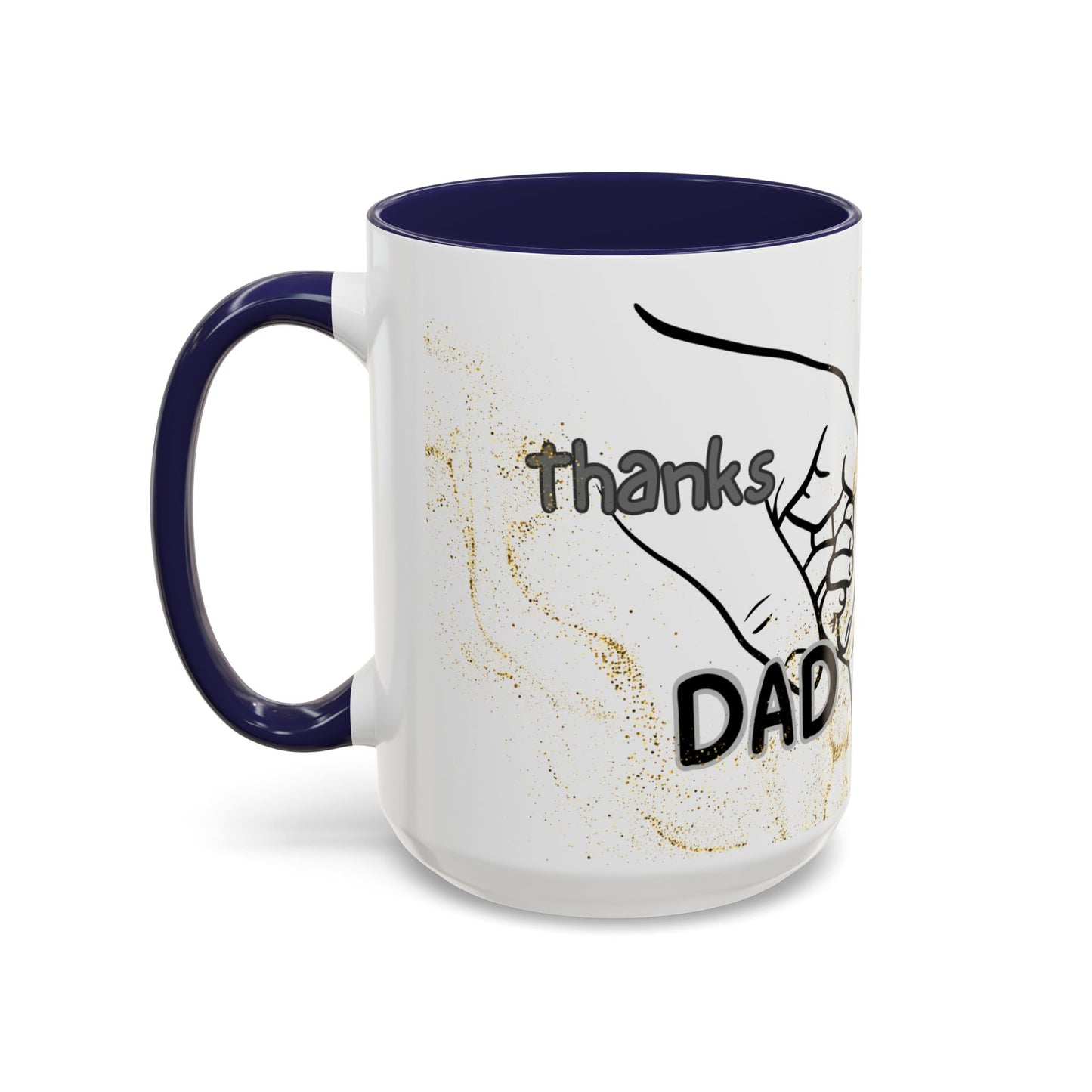 Thanks Dad Accent Coffee Mug — 'Thanks Dad' Father's Day Gift