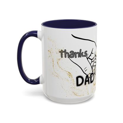Thanks Dad Accent Coffee Mug — 'Thanks Dad' Father's Day Gift