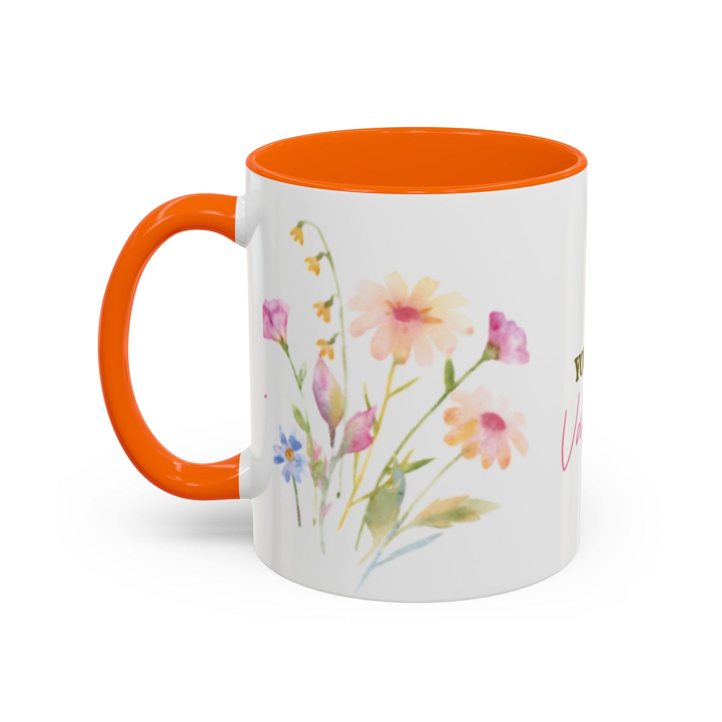 Valentine Floral Coffee Mug — "You Are My Valentine" Accent Mug