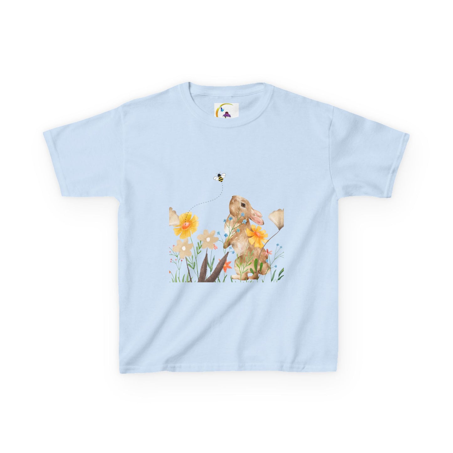 Bunny Ears and Flowers Graphic Tee - Perfect for Spring Celebrations